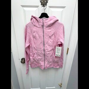 Lululemon Scuba Full-Zip Hoodie heathered vitapink Size 10